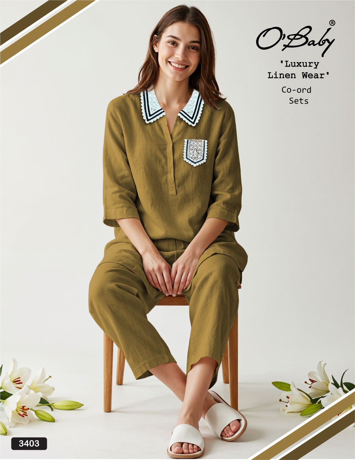 Olive Luxe Linen Co-ord Set