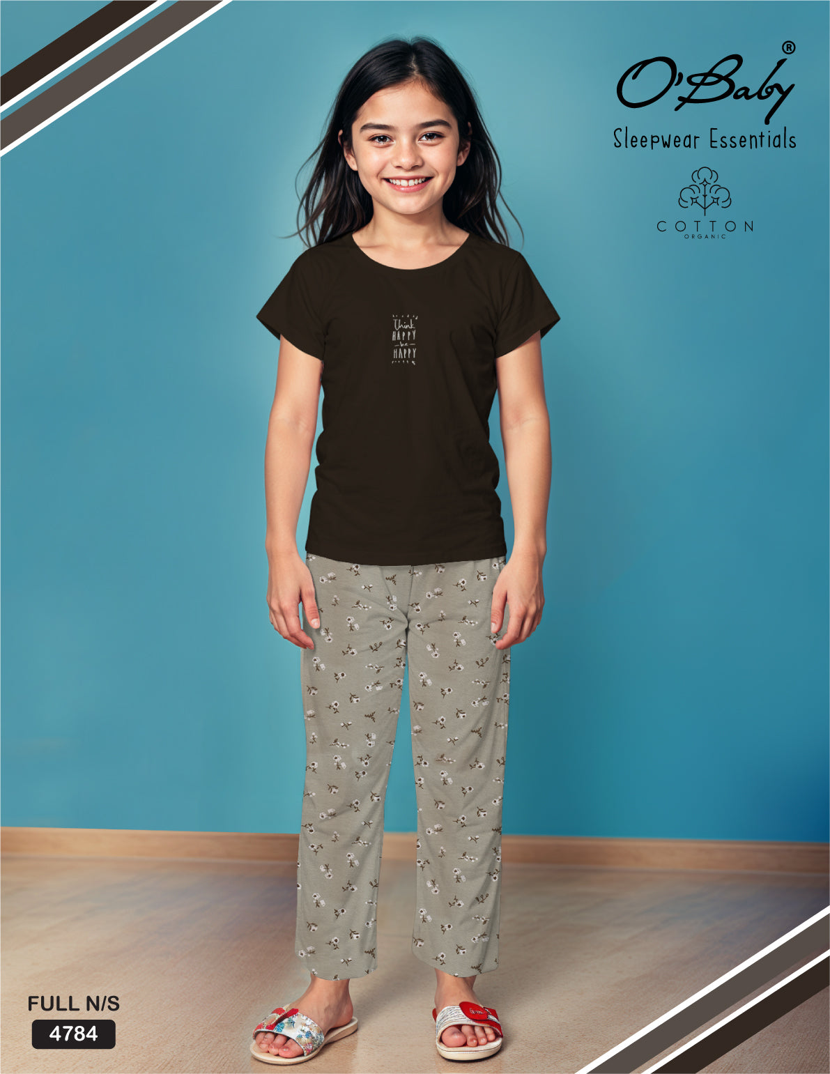 Happy Vibes Kids Cotton Night Suit